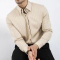 Leisure Buttoned Lapel Shirts Men Business Formal Casual Striped Printed Shirt Autumn Long Sleeve Men's Clothing Tops Streetwear.