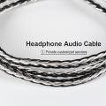 Xinhs 8 Core 5n Single Crystal Copper Silver Plated Wire Headphone Upgrade Cable.