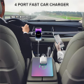 4 Port 12V USB Outlet Charger,Dual PD & QC Multiple USB Port for Car, USB C- Lighter Replacement 12 Volt Socket. 