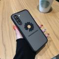 Jizetin for Samsung S21 Plus 5G Back Cover Small Fresh Daisies Mobile Phone Case Ultra Thin Full Lens Protection Phone Case for Girl. 