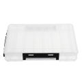 Enrich your life Fishing Lure Bait Hook Tackle Double Sided Storage Box Tan Case Clear Waterproof -- Clear / Brown. 
