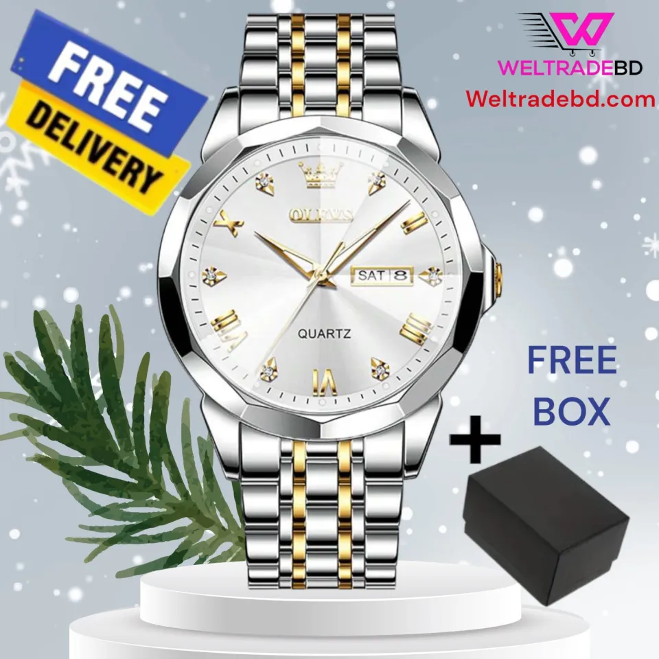 OLE_VS 9931 Watches Diamond Business Dress Analog Quartz Stainless