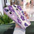 Purple Flower Phone Case For Xiaomi Redmi Note 13 12 12S 11 11S 10 10T 10S 9 9S 8 7 Pro Plus 4G 5G Liquid Silicone Cover.