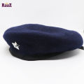 Navy Blue Che Guevara Military Metal Star Beret Cap (Free Size). 