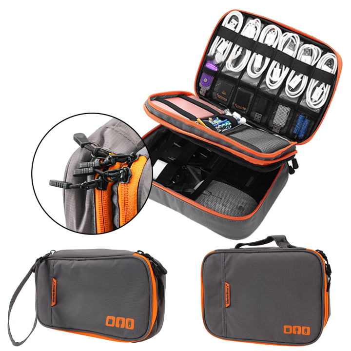 Gadget Organizer Double Layer Travel Cable Bag Travel Cable