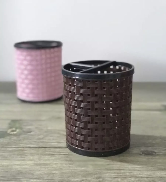 Round Shape Pen or Desk Organizer Stationery Holder (2 piece)