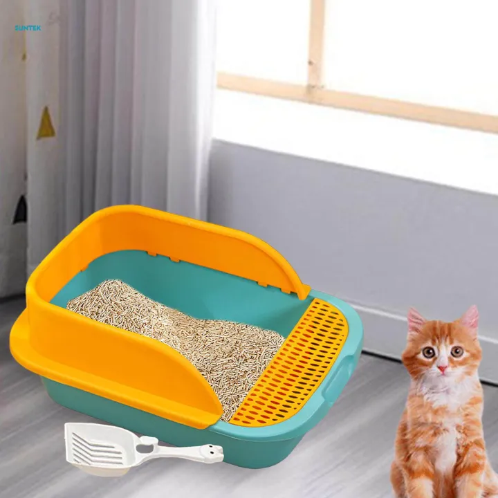 Cat%20Litter%20Boxes%20for%20Indoor%20Cats%20with%20Scatter%20Open%20Air%20Cats%20Litter%20Pan%20Green%20Medium%20-%20Image%206