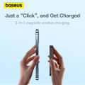 Baseus Magsafe 10000mAh Magnetic Wireless Fast Charge Power Bank for iPhone 15/14/13/12 Series, Black.