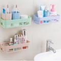 Bathroom Vacuum shelf plastic toilet bathroom vanity wall hanging storage rack basket no trace stickers. 