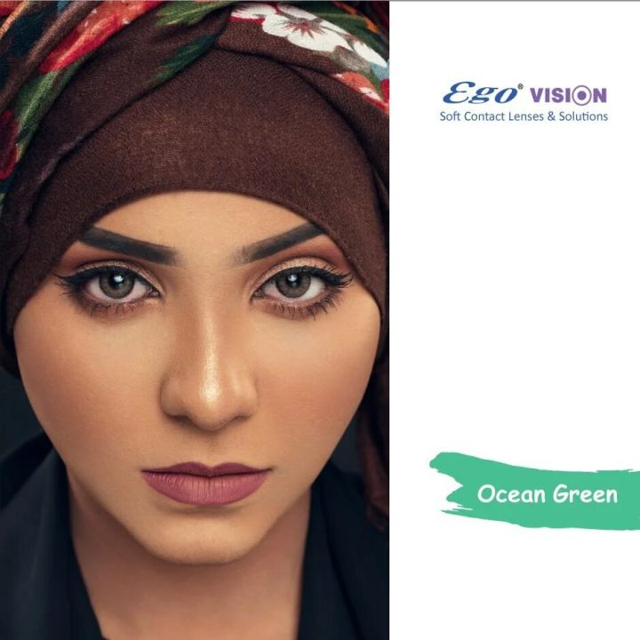 Ego vision Ocean Green Contact Lens Ego Color Contact Lenses & Kit Box from protected view for everyday wear with clarity and comfort #OceanGreen