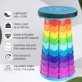 Outdoor Foldable  Rainbow Telescopic Stool Retractable Portable Foldable and Extendable Folding Chair Seat. 