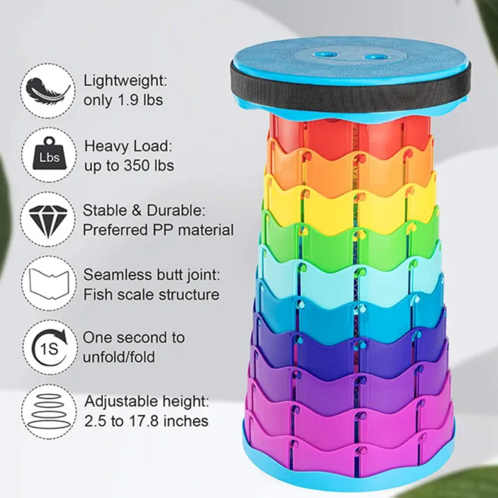 Outdoor%20Foldable%20%20Rainbow%20Telescopic%20Stool%20Retractable%20Portable%20Foldable%20and%20Extendable%20Folding%20Chair%20Seat%20-%20Image%202