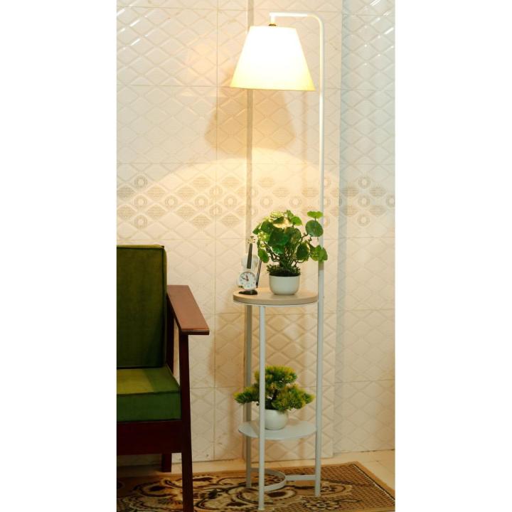 Ironic Floor Lamp with Side Table / Lamp Shade