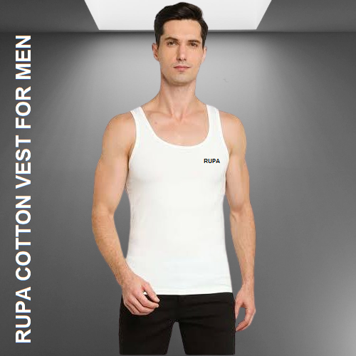 Cotton Vest Sando Genzi genji for men White