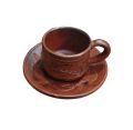 Handmade Clay Tea Cup & Saucer Set in Elegant – Traditional Matir Pottery, Organic and Eco-Friendly – Perfect for Tea, Coffee & Gifting,Tea Cup. 