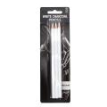 Keep Smiling White Charcoal Pencil Set for Sketching, Drawing & Artistic Work – 3 Pieces.