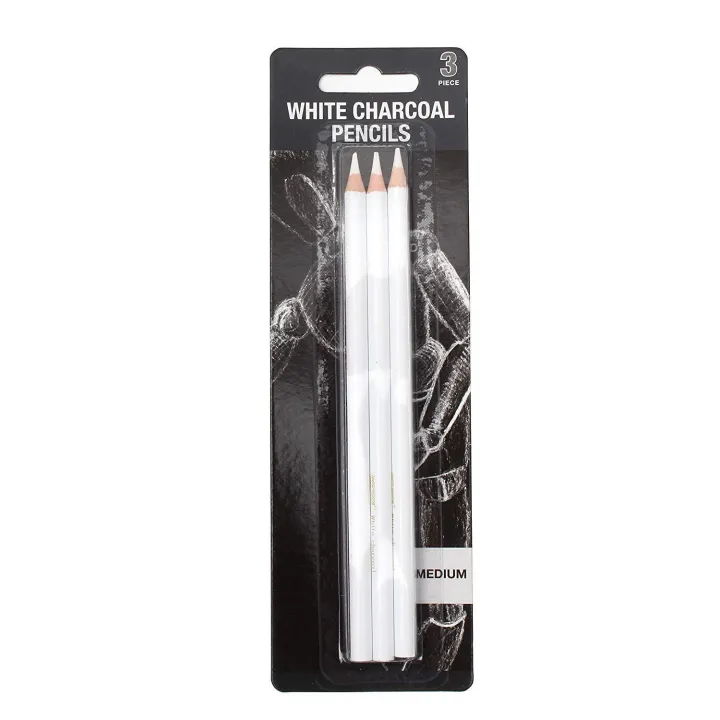 Keep%20Smiling%20White%20Charcoal%20Pencil%20Set%203%20Pcs%20for%20Sketching%20Drawing%20&%20Artistic%20Work%20-%20Image%205