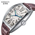 Cross border Kingston Brand Watch Wholesale Belt Fashion Casual Men's Watch Night Glow Barrel Quartz Watch Men's Watch.