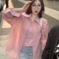 Ice Silk Sun Protection Shirt Women's Summer Tencel Thin Shirt French Style High Sense Cardigan Top Coat Spring and Autumn. 