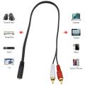 Universal 3.5mm Stereo Audio Female Jack o 2 RCA Male Socket o Headphone 3.5 Y Adapter Cable 50cm.