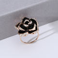 Rose Black Finger Ring For Women/girls/Lady. 