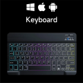 Wireless Bluetooth Keyboard Backlit Colorful Keyboard 10 inch Tri-Colour Backlit Keyboard Tri-System Bluetooth Wireless Keyboard.