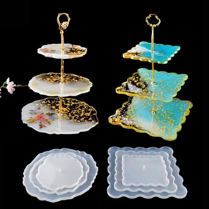 DIY three-layer fruit tray tea tray silicone mold epoxy resin tray resin mold Sunlight Mall