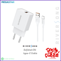 Riversong Fast Charger Model (Safekub D8) With Type C Cable. 
