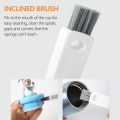 Beauty Nymph 3 in 1 Bottle Cap Detail Brush Multipurpose Bottle Gap Cleaner Brush for Insulation Cup Cover Groove Gap Deep Detail Cleaning Brushes Tool (White). 