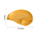1/3/5Pcs Mango Shaped Dumpling Plate / Creative Divided PP Tray / Snack Dipping Sauce Platter /Seasoning Dish / Household Fruit Plates Kitchen Tableware.