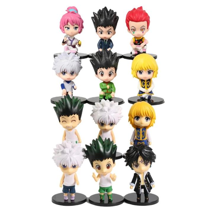 Hunter x Huner Gon Freecss Killua Zoldyck Kurapika Leorio Hisoka Machi Kulolo lushilufelu Cute PVC Figure Figurine Toys 6pcs/set