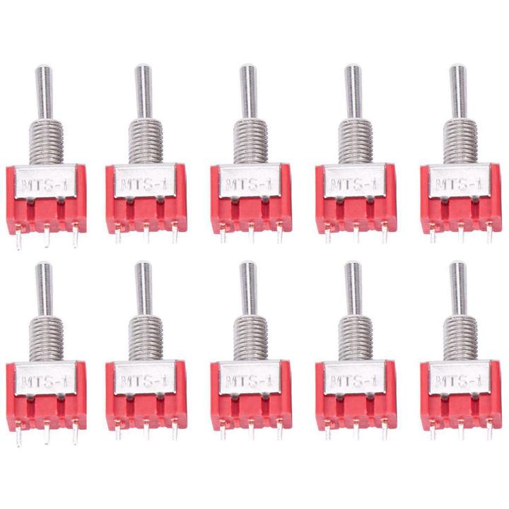10 x Mini Momentary (On)Off(On) Toggle Switch Model Railway SPDT 12V,Silver