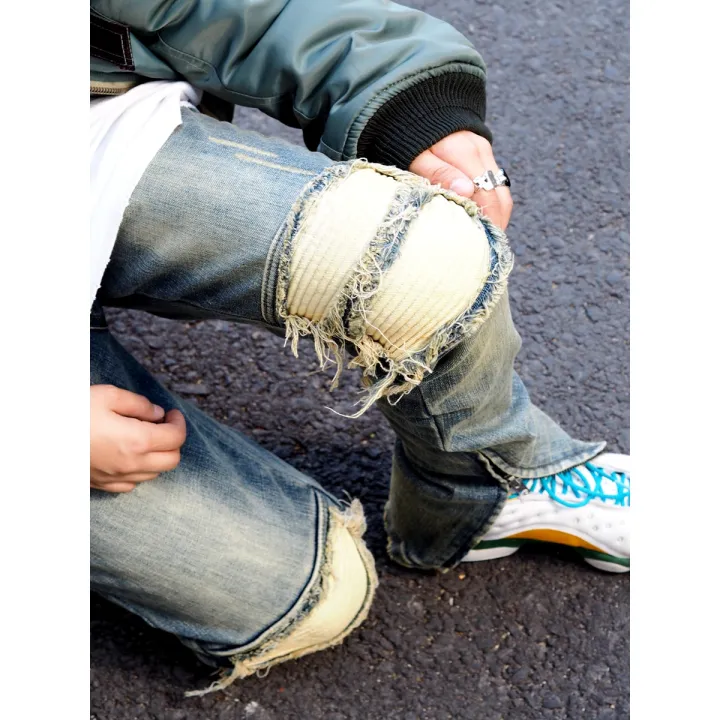 Kanye%20West%20Streetwear%20Distressed%20Knees%20Pleated%20Destroy%20Denim%20Trousers%20Ankle%20Zipper%20Men's%20Ripped%20Jeans%20Bieber%20Skinny%20Jeans%20Pants%20-%20Image%205