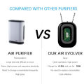 Personal Wearable Air Purifier Necklace Mini Portable Air Freshner Ionizer Negative Ion Generator for Travel Red. 