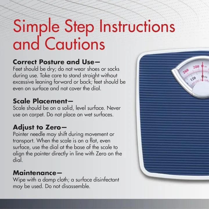 DOCTOR%20MEDICAL%20Analog%20Body%20Weight%20Scale%20%20Mechanical%20Scale%20%20286%20lbs%20130%20kg%20Capacity%20%20Non-Skid%20%20Simple%20Dial%20Calibration%20-%20Image%202