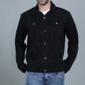 Comfortable Winter Black Color Denim Jacket For Men. 