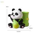 Panda Pen Holder Panda Statue Tabletop Ornament Home Decor Cartoon Organizer for Desk.
