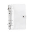 A5/A6/A7 Transparent PVC Clip File Folder Notebook Loose Leaf Ring Binder Planner Agenda School Office Supplies 1Pcs. 