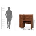 Floding Chocolate Study Desk Colour in Melamine Finish | Engineered Wood Desk with Storage Cabinet | Wooden | Convertible into Computer Table 48/48.