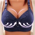 36-44 AB Large Size Bras Women Push Up Brassiere Wireless Bralette Tops Big Breast Seamless Mother Middle Aged Underwear.