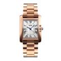 SKMEI 1284 Rose Gold Stainless Steel Analog Watch For Men - White & Rose Gold. 