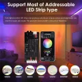 WLED Light Strip Controller ESP32 LED Controller Black. 