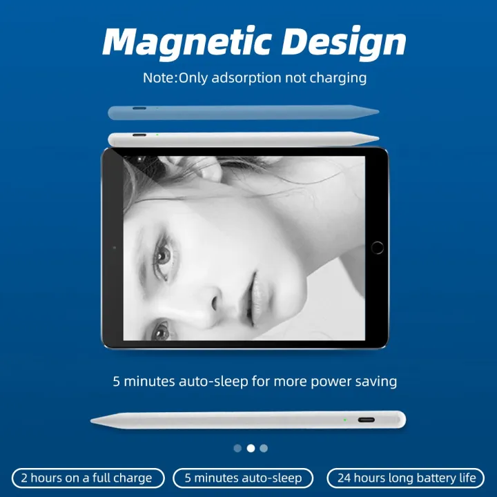 Palm%20Rejection%20Stylus%20Pen%20Bluetooth%20Touch%20Screen%20Pen%20Writing%20Drawing%20For%20Apple%20Pencil%202%20Magnetic%20Design%20For%20Ipad%20Mini5%20Tablet%20-%20Image%206