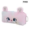 Cute Rainbow Gradient Color Cartoon Cat Plush Pen/ Pencil Bag - Large Capacity Pencil Case Girl Stationery Storage Bag. 