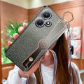 For Infinix Hot 30 X6831 Hot 30i Hot 30i NFC X669 X669C X669D Hot 30 Play Hot 30 Play NFC X6835 X6835B Flash powder electroplating Wrist strap bracket Phone Case Whit lanyard. 