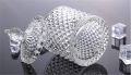 "Crystal Candy Box with Lid, Small Size Clear Soda Lime Glass, Ideal for Candy, Spice, and Food Storage, Features Beautiful Weave Design, Transparent for Easy Viewing, Includes Glass Lid, 1 Piece Mini Size". 