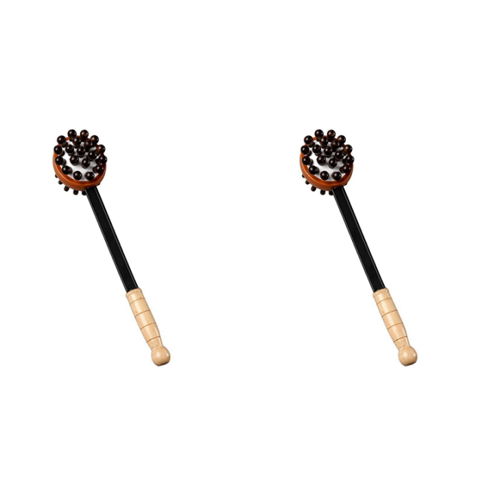 2X Back Knock Massage Handheld Round Head Back Pounding Massage Hammer Relieve Stress and Fatigue Meridian Massage