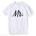Couples T Shirt MR MRS Letter Print Couple Tshirt Summer Fashion King Queen T-shirt Casual O-Neck Tops Lovers Tee Shirt.
