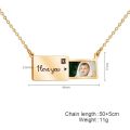 Personalized Locket Necklace Custom Envelope Necklace Pull Out Photo Locket Pendant Exquisite Custom Picture Pendant For Women.