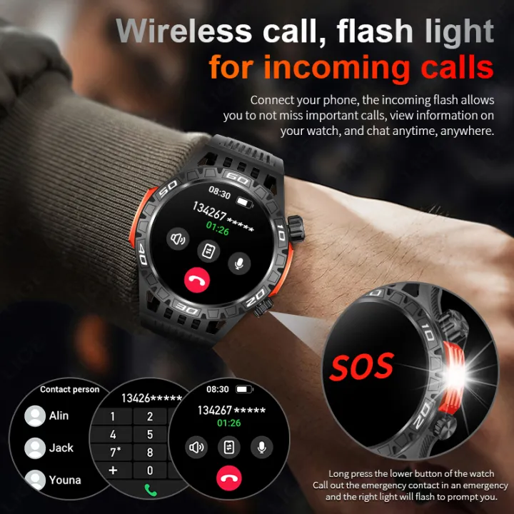 2024%20Exercise%20Monitoring%20Waterproof%20Men%20Smart%20Watches%20Bluetooth%20Call%20Health%20Management%20Smartwatch%20Outdoor%20Compass%20LED%20Lighting%20-%20Image%202